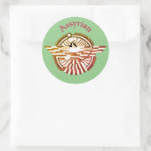 Assyrisch Ronde Sticker (Tas)