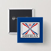Assyrisch Vierkante Button 5,1 Cm (Voorkant /achterkant)