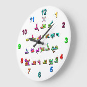 Assyrische alfabet Acrylwandklok Grote Klok (Hoek)