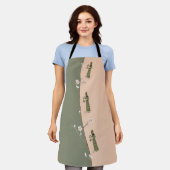 Assyrische King All-Over Print Schort (Gedragen)