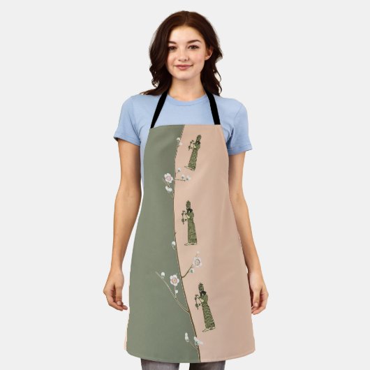 Assyrische King All-Over Print Schort (Gedragen)