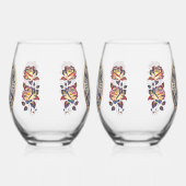 Assyrische koning Drinkware Set Wijnglas Zonder Voet (Links)