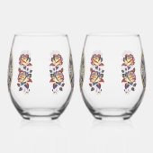 Assyrische koning Drinkware Set Wijnglas Zonder Voet (Rechts)