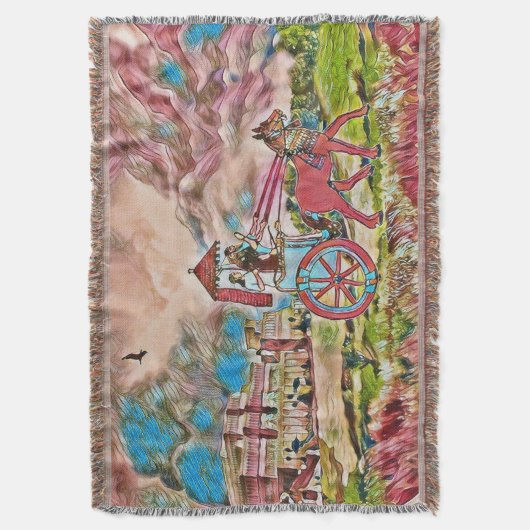 Assyrische koning gooit deken (Voorkant Verticaal)