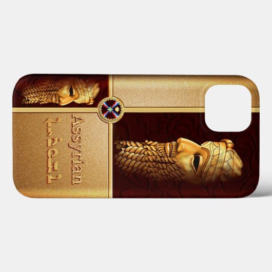 Assyrische koning Sargon iPhone case (Achterkant (horizontaal))