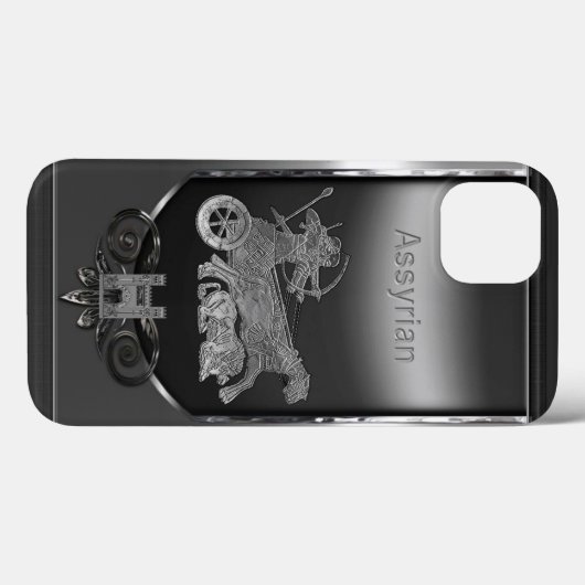 Assyrische Lion Hunter iPhone/iPad case (Achterkant (horizontaal))