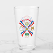Assyrische natie Glazen Cup (Achterkant)