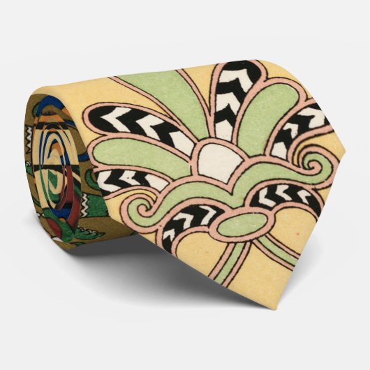 Assyrische retro patroon stropdas (Opgerold)