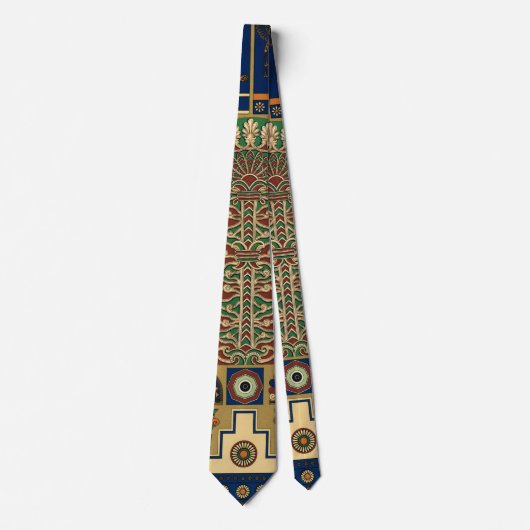 Assyrische retro patroon stropdas (Voorkant)