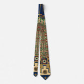 Assyrische retro patroon stropdas (Achterkant)