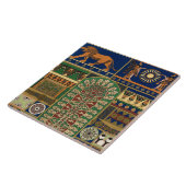 Assyrische retropatroon tegeltje (Zijkant)