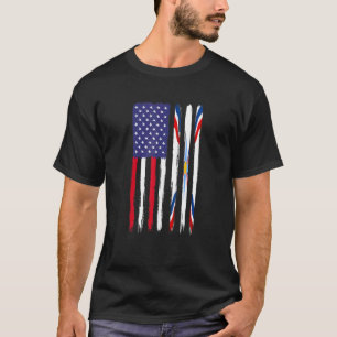 Assyrische rots HalfAmerikaanse vlag Patriotic Ass T-shirt