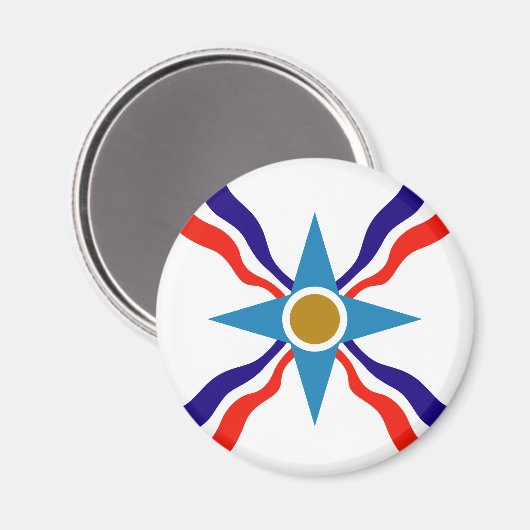 Assyrische vlag - Ata d'Ator Refkoelkast Magnet (Voorkant / Achterkant)