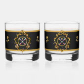 Assyrische vlag Drinkware Set Whisky Glas (Achterkant)