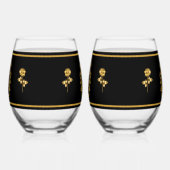 Assyrische vlag Drinkware Set Wijnglas Zonder Voet (Rechts)