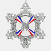 Assyrische vlag en Lamassu Snowflake Ornament (Voorkant)
