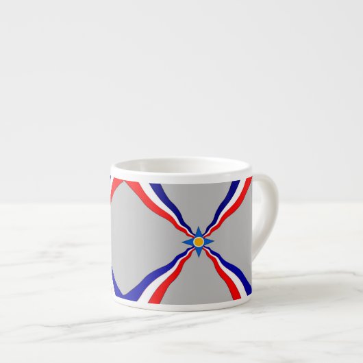 Assyrische vlag espresso kop (Voorkant rechts)