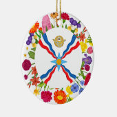 Assyrische vlag Keramische cirkelvormgeving Keramisch Ornament (Rechts)