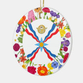 Assyrische vlag Keramische cirkelvormgeving Keramisch Ornament (Links)