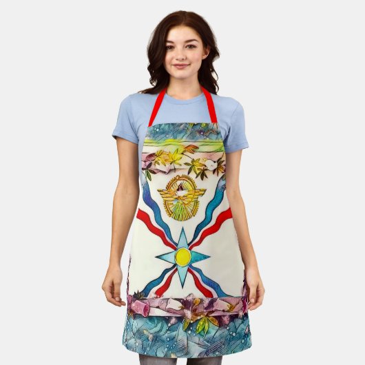 Assyrische vlag schort (Gedragen)