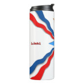 Assyrische Vlag Thermische Tumbler Thermosbeker (Gedraaid links)