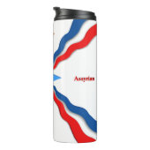 Assyrische Vlag Thermische Tumbler Thermosbeker (Geroteerd rechts)