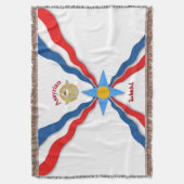 Assyrische Vlag Worpdeken Deken (Voorkant Verticaal)