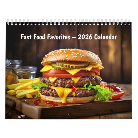 ast Food Favorites – 2026 Calendar Kalender (Hoes)