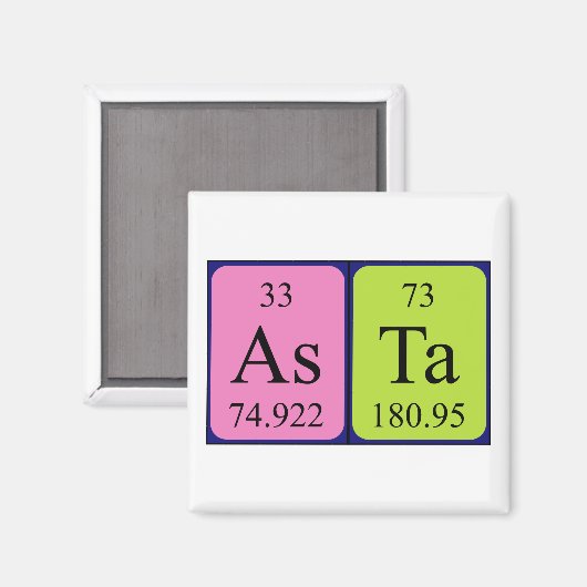 Asta periodiek table name magnet (Voorkant / Achterkant)