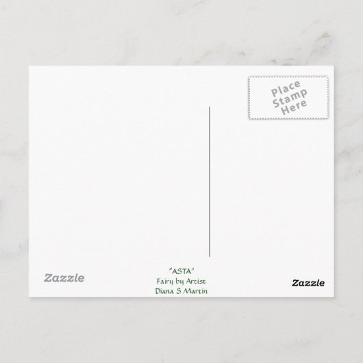    ASTAFairy van Diana S Martin Briefkaart (Achterkant)