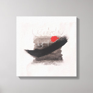Astagfirullah-minimalistische wabi sabi-calligrafi canvas afdruk