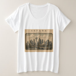 Astana | Vintage Travel City Design Grote Maat T-shirt