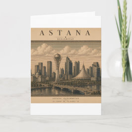 Astana | Vintage Travel City Design Kaart