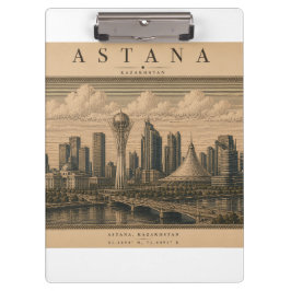 Astana | Vintage Travel City Design Klembord