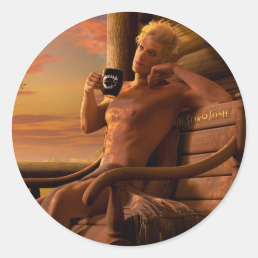 Astarion Baldur's Gate 3 Healing Ronde Sticker (Voorkant)