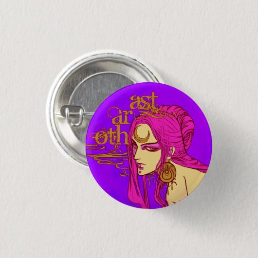 Astaroth Ronde Button 3,2 Cm (Voorkant /achterkant)