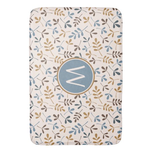 ASTD Leaves RPT PTN BLS Bruin Goud CRM (gepersonal Badmat (Voorkant Verticaal)