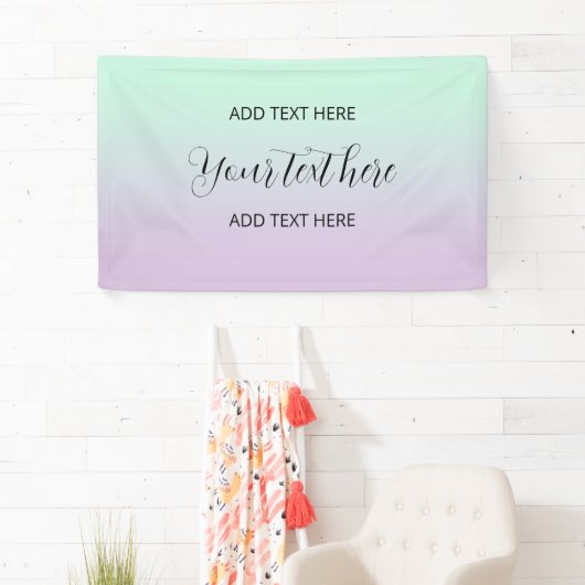 astel, esthetisch en Lila gradiënt ombre Spandoek (Insitu)