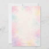 astel Unicorn Birthday Invitation Template Kaart (Achterkant)