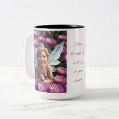 Aster Bloem Fee Tweekleurige Koffiemok (Voorkant links)