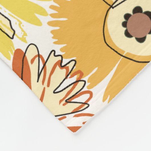 Aster Bloom Fleece Deken (Hoek)