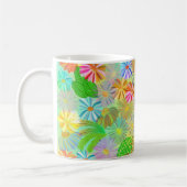 ASTER & CONE FLOWERS & TROPICAL LEAVES WATERCOLOR  KOFFIEMOK (Links)