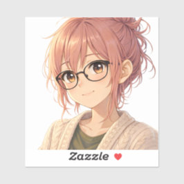 Aster™ Cute Aesthetic Girl Die-Cut Sticker Cozy Vi