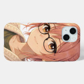 Aster™ Cute Aesthetic Girl iPhone 15 Case Cozy Vib (Achterkant (horizontaal))
