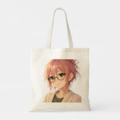 Aster™ Cute Aesthetic Girl Tote Bag Cozy Vibes (Achterkant)