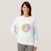 Aster Floral Peace Sign met Lady Bugs T-shirt (Voorkant volledig)