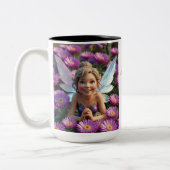 Aster Flower Fairy Tweekleurige Koffiemok (Links)