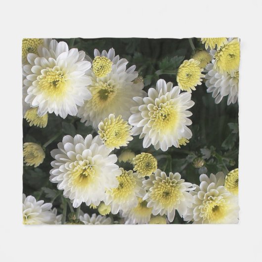 Aster Flowers Fleece Blanket (Voorkant (Horizontaal))