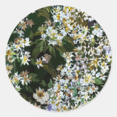 ASTER FLOWERS RONDE STICKER (Voorkant)