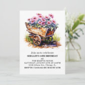  Aster Flowers Verjaardagsfeestuitnodigingen Kaart (Staand voorkant)